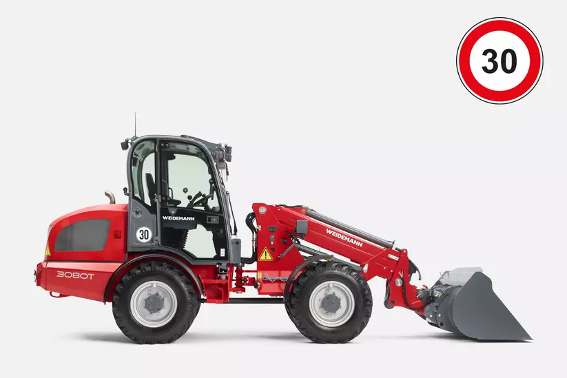 Weidemann Teleskopradlader 3080T, Geschwindigkeit 30 km/h 