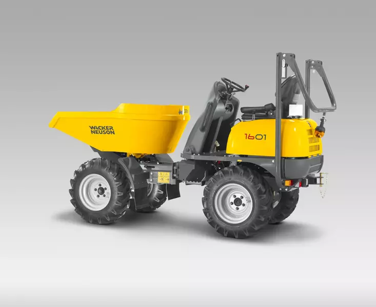 Studio photo wheel dumper 1601 with folded ROPS from the side