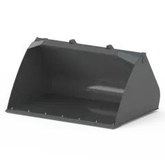 Wacker Neuson attachment, round light cargo bucket with interchangeable cutting edge