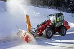 Weidemann wheel loader 5080 cabin with snow blower, application