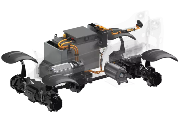 The electric engine of the Kramer telehandler KT144e and 1445e.