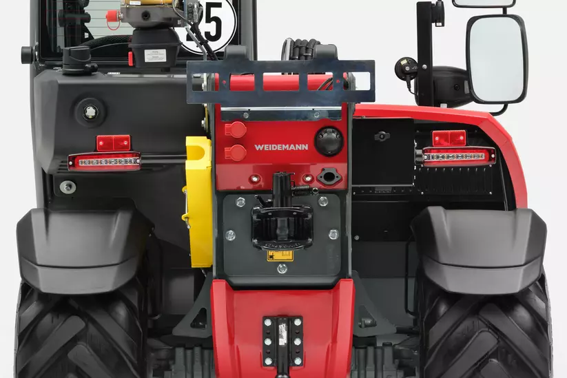 Weidemann Teleskoplader T4512e Hydraulikanschlüsse hinten, Studio