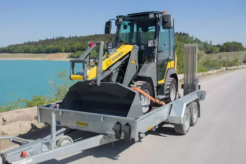 The compact 5035 on a trailer.
