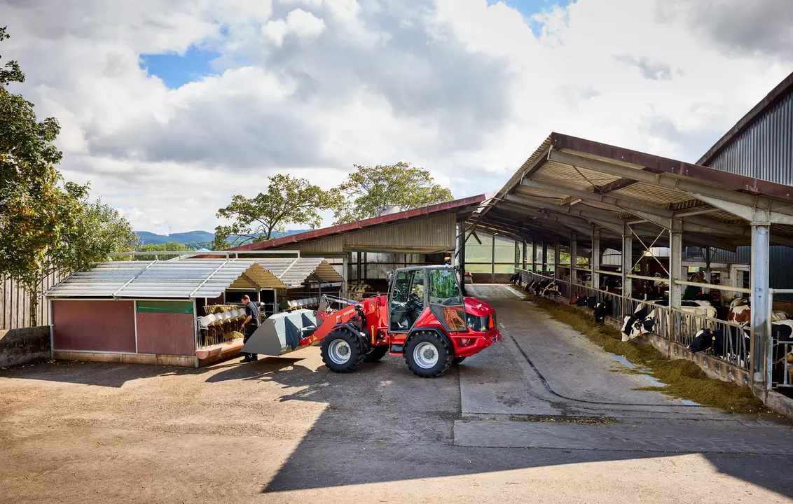 Weidemann Radlader 3060 im Einsatz, Landwirtschaft