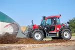 Weidemann attachment Shear grap large, in action agriculture, Telehandler T7042