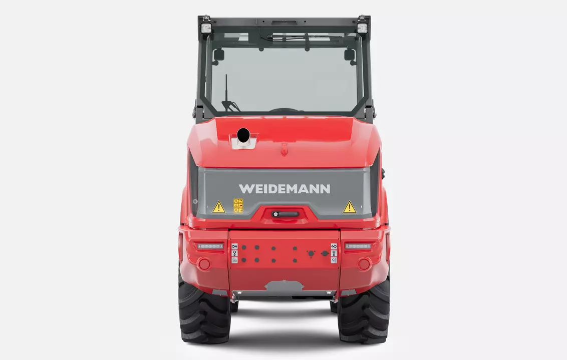 Weidemann wheel loader 2060 overhead guard with light good bucket, studio