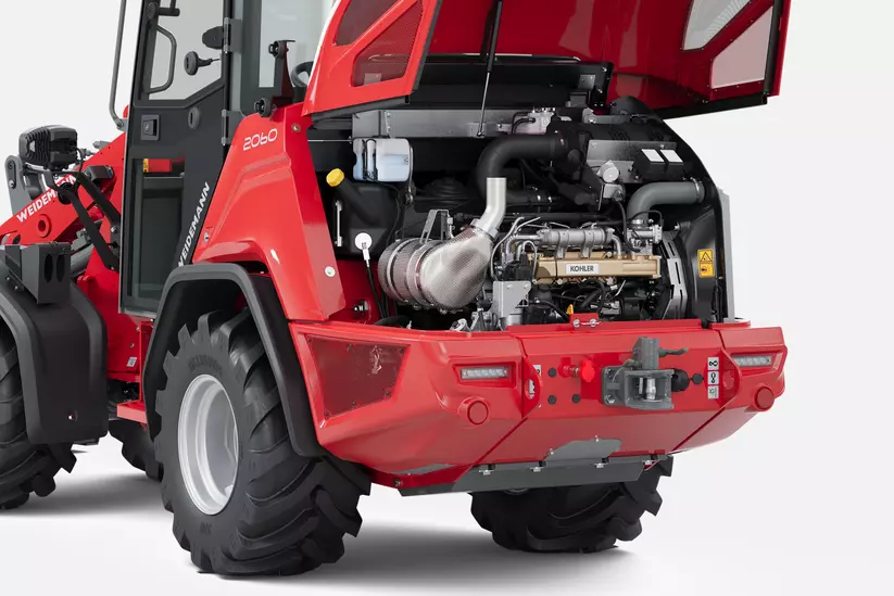 Weidemann Radlader 2060 im Studio, Motor quer