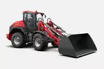 Weidemann wheel loader 9080 cabin with light material bucket, studio