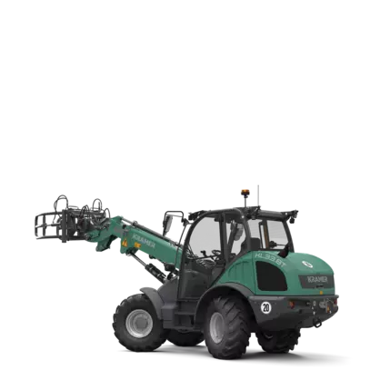 The Kramer telescopic wheel loader KL33.8T in a studio.