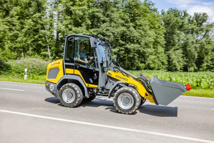 The Kramer wheel loader 5045 has a hydrostatic drive system.