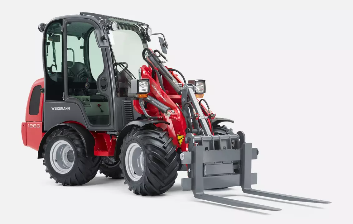 Weidemann Hoftrac/Hoflader 1280 Kabine mit Palettengabel , Studio